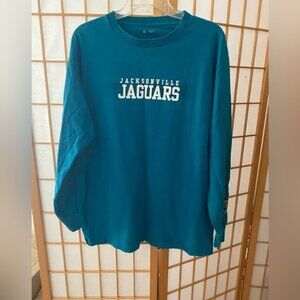 Vintage NFL Team Apparel Jacksonville Jaguars LS Shirt Teal Blue Men Large